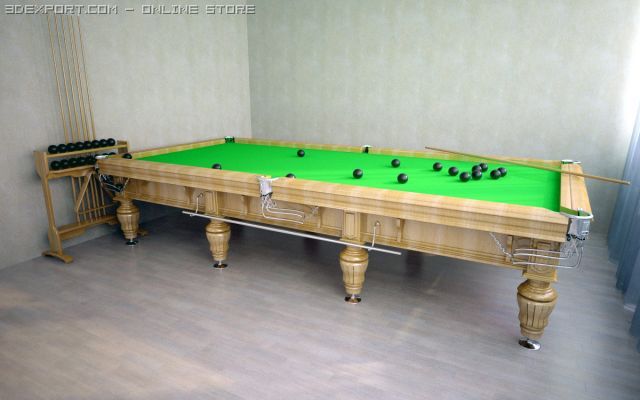 billiards 3D Модель .c4d .max .obj .3ds .fbx .stl .blend 