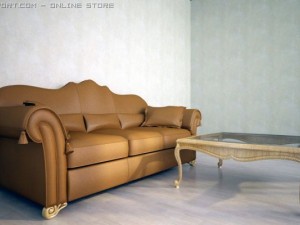 divan and table 3D Model