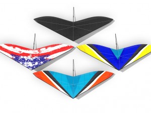 hang gliding set - 4 different designs included low poly easy management hang glide 3D Model