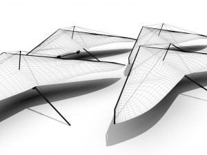 hang gliding set - 4 different designs included low poly easy management hang glide 3D Model