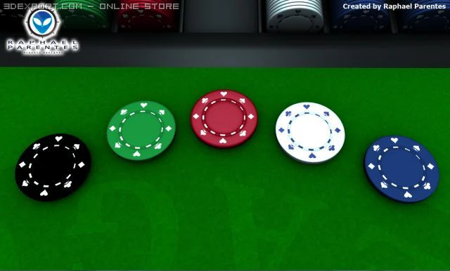 table de poker Modèle 3D .c4d .max .obj .3ds .fbx .stl .blend 