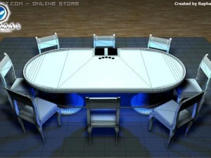 table de poker Modèle 3D