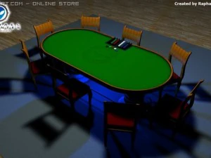 table de poker Modèle 3D