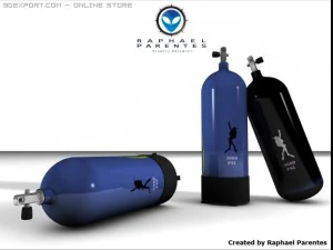 tangki silinder selam scuba Model 3D