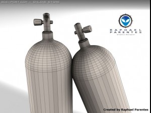 scuba dive cylinder tank 3Dモデル