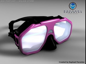 swimmer diver mask goggles Model 3D