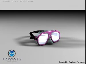 &oacute;culos de m&aacute;scara de mergulhador nadador Modelo 3D