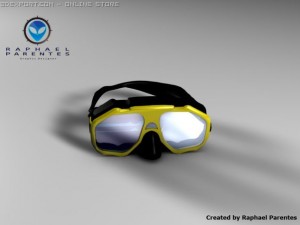 swimmer diver mask goggles 3D Модель