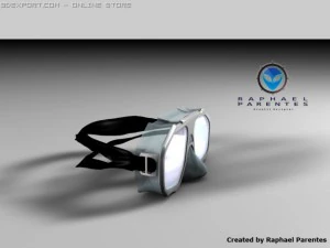 &oacute;culos de m&aacute;scara de mergulhador nadador Modelo 3D