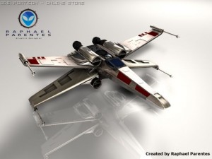 xwing spacecraft spaceship star wars Model 3D