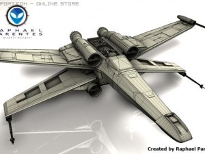 xwing spacecraft spaceship star wars 3D Model