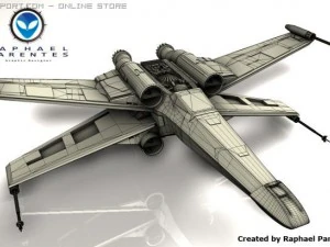 xwing spacecraft spaceship star wars 3D Model