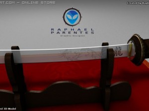samurai katana sword Model 3D