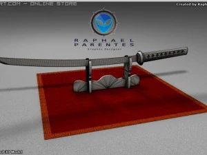 samurai katana sword 3D Model