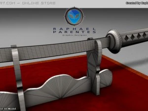 samurai katana sword 3D Model