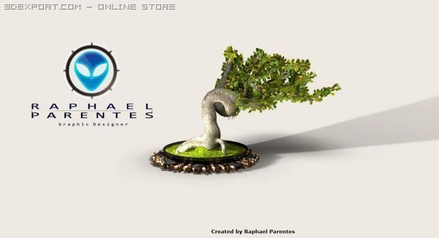 &aacute;rvore bonsai Modelo 3D .c4d .max .obj .3ds .fbx .stl .blend 