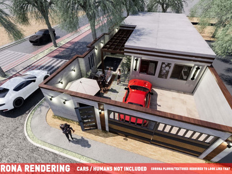 Modern House Condo Land 10x20 Meters Easy to Use No Stress Works with Plugin or Without Modello 3D