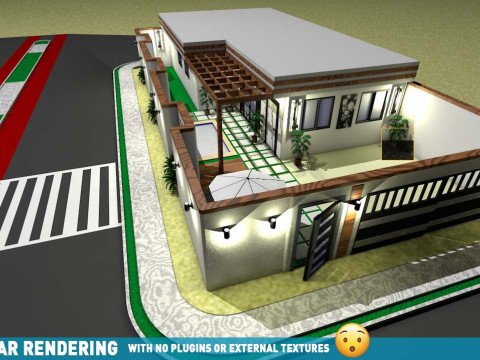 Modern House Condo Land 10x20 Meters Easy to Use No Stress Works with Plugin or Without Modello 3D