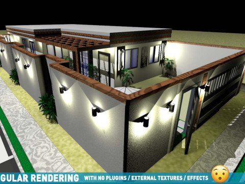 Modern House Condo Land 10x20 Meters Easy to Use No Stress Works with Plugin or Without Modello 3D
