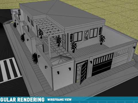 Modern House Condo Land 10x20 Meters Easy to Use No Stress Works with Plugin or Without Modello 3D