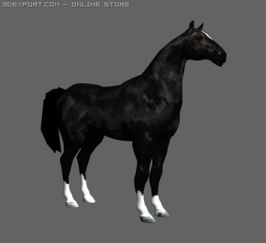 кінь 3D Модель .c4d .max .obj .3ds .fbx .stl .blend 