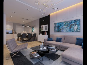 modern cutaway apartment 3D Model