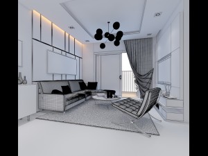 modern cutaway apartment 3D Model
