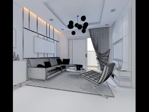 modern cutaway apartment 3D Model