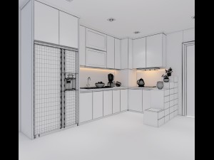 modern cutaway apartment 3D Model