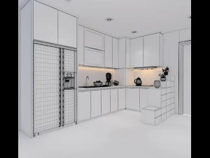 modern cutaway apartment 3D Model