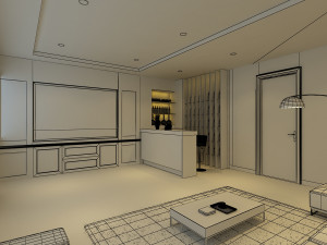 cutaway modern house full furnitures Model 3D