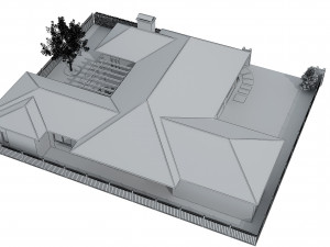 cutaway modern house full furnitures 3D Model