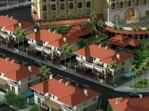 resort urban near the beach 3D Model