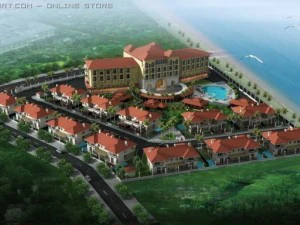 resort urban near the beach 3D Model