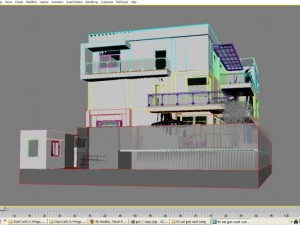 luxury contemporary house with pool Model 3D
