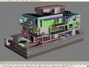 luxury contemporary house with pool Model 3D
