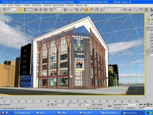 detailed cinema building 3D Model
