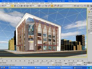 detailed cinema building 3D Model