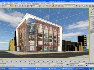 detailed cinema building 3D Model