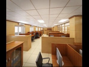detailed office building interior scenes 3D Model