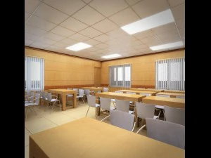 detailed office building interior scenes 3D Model