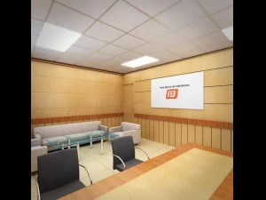 detailed office building interior scenes 3D Model