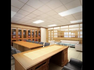 detailed office building interior scenes 3D Model