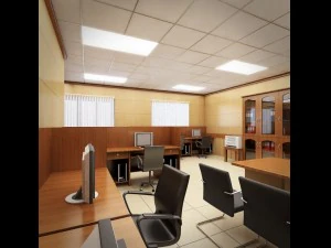detailed office building interior scenes 3D Model