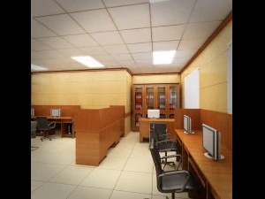 detailed office building interior scenes 3D Model
