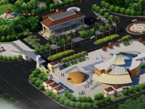 resort urban with lake 3D Model