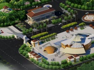 resort urban with lake 3D Model