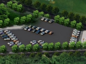resort urban with lake 3D Model
