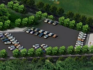 resort urban with lake 3D Model