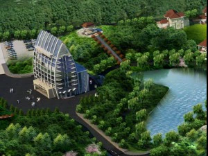 resort urban with lake 3D Model